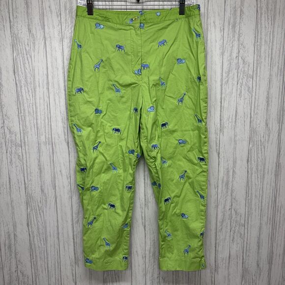 Womens Size 10 Lilly Pulitzer Vintage Embroidered Capri  Pants EUC - Picture 1 of 5